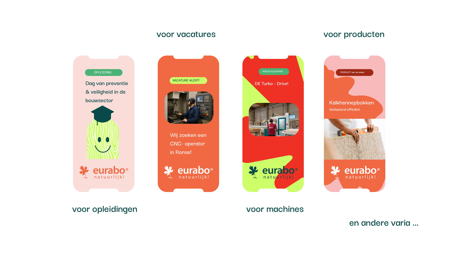 Sociale media voorbeelden per contenttype